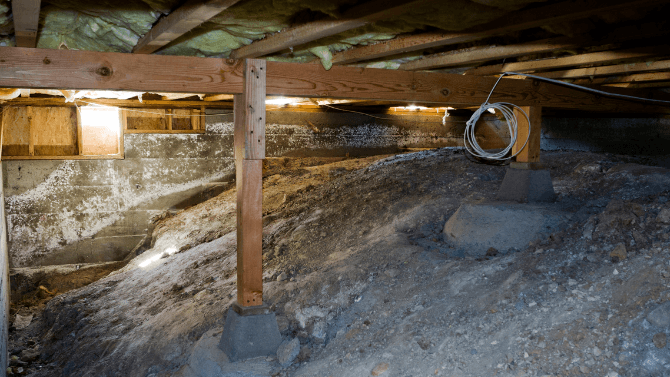 Vide sanitaire d'une maison