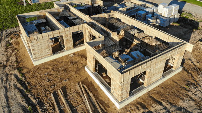 Chantier construction d'une maison&nbsp;