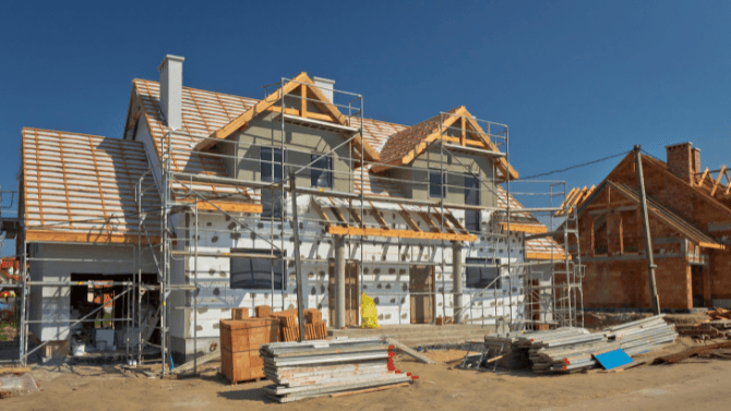 Construction d'une maison sur chantier&nbsp;