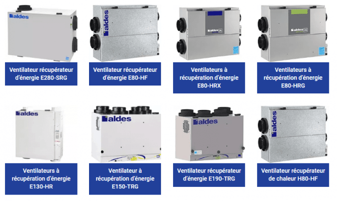 échangeurs d'air VRC Aldes