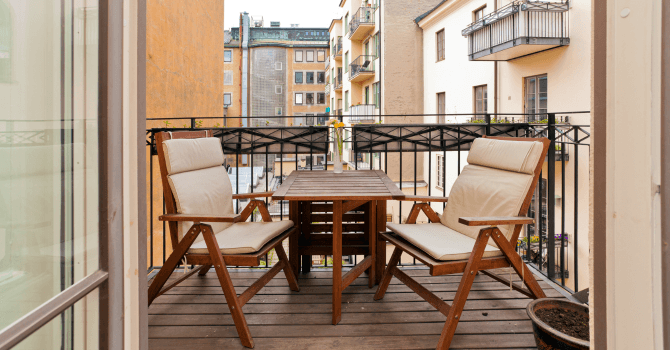 balcon en bois