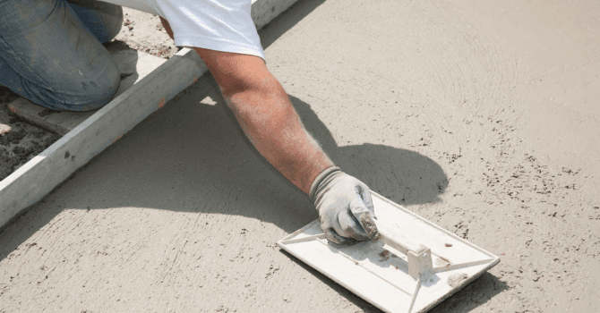 terrasse extérieure en béton