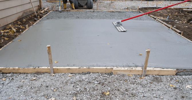 terrasse extérieure en béton