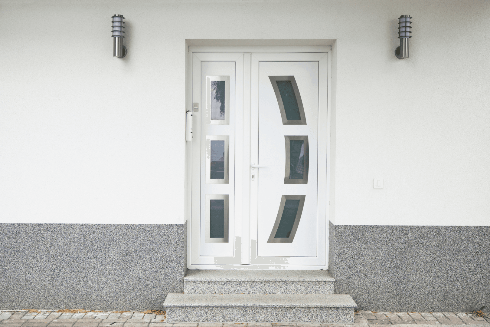 Porte d'entrée de maison en PVC