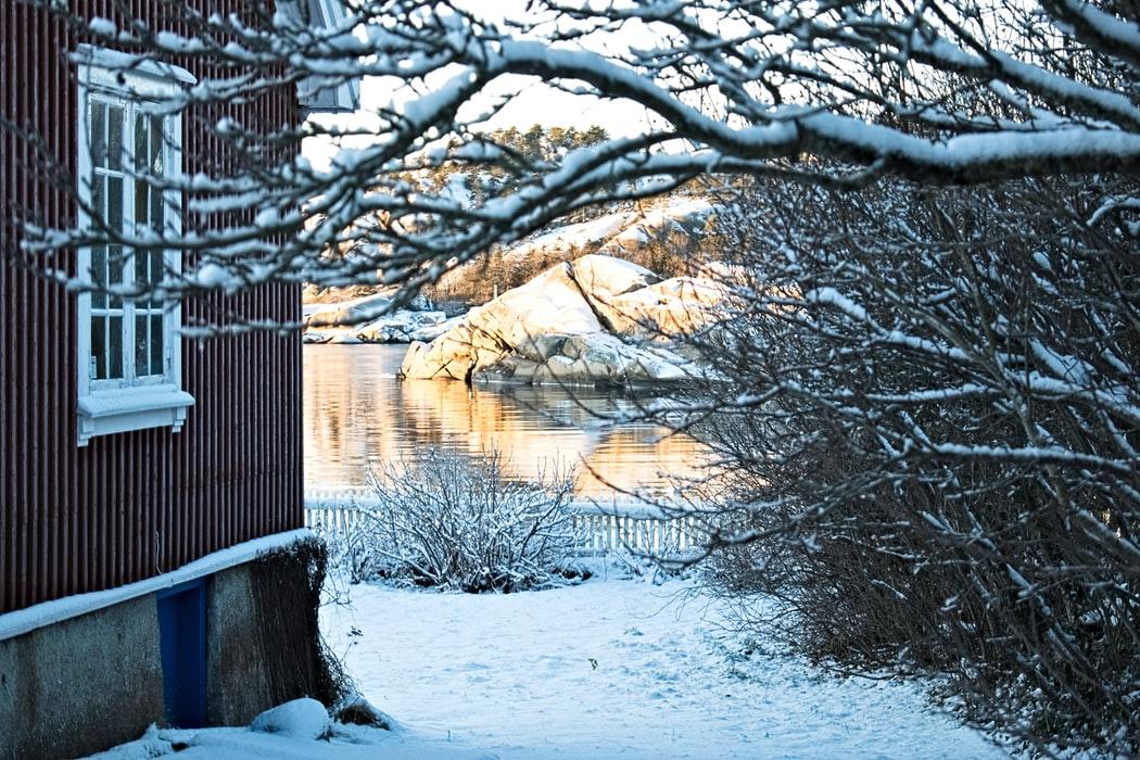 maison en hiver