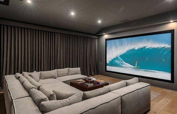 cinéma maison avec gris_Pinterest